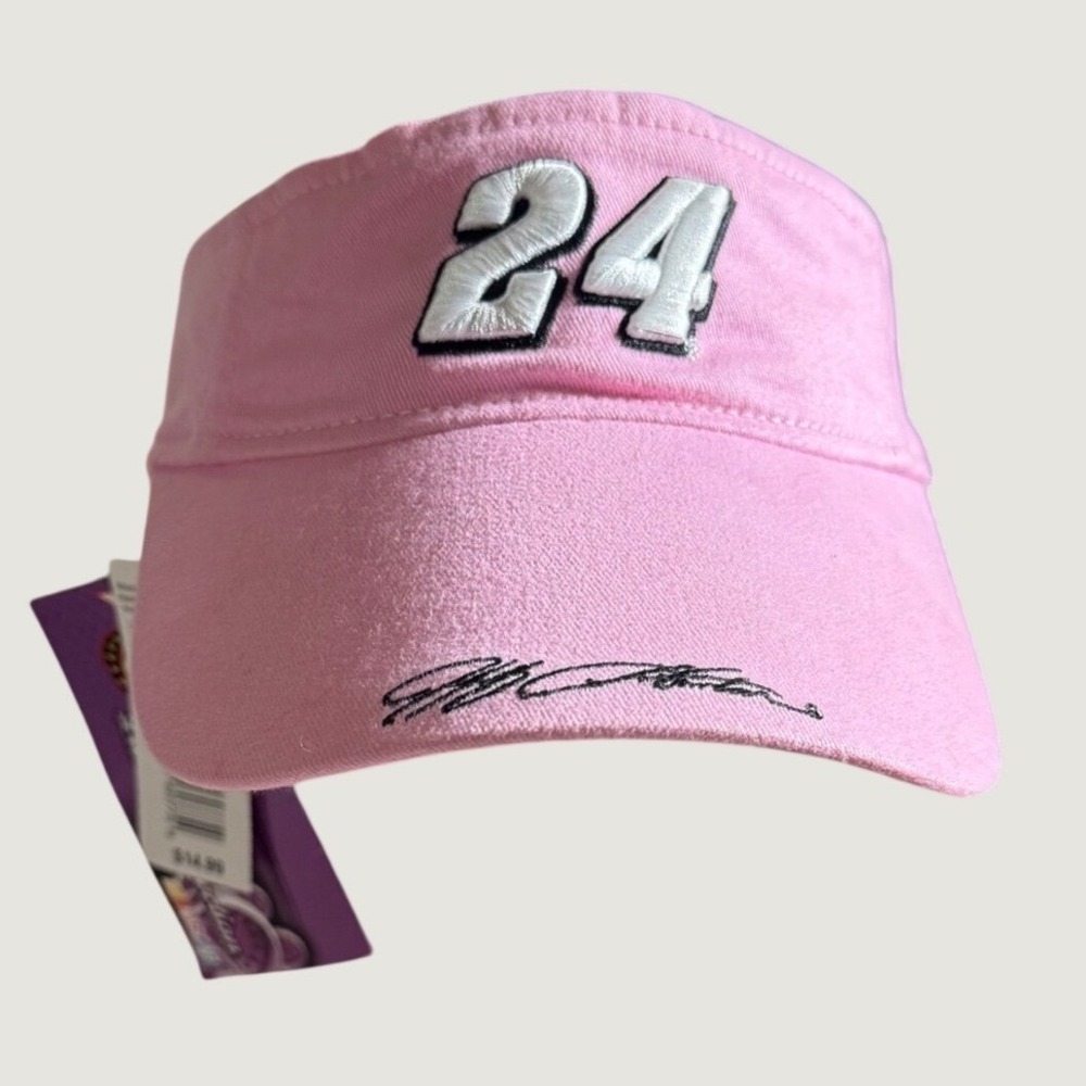 NASCAR Jeff Gordon 24 Pink Sun Visor Hat Winners Circle Ladies OSFM NWT